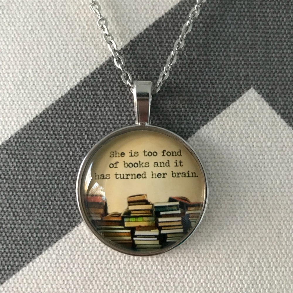 Too Fond of Books Necklace - Picture 1 of 5